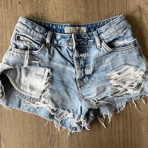 Topshop Moto Denim Shorts